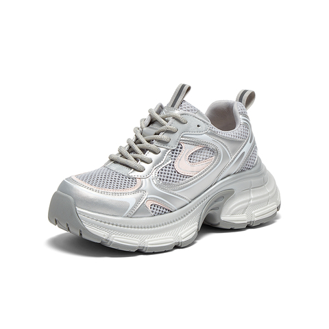 百思图2025夏季新款时尚街头潮流老爹鞋厚底女休闲鞋B6185BM5