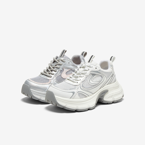 百思图2025夏季新款时尚街头潮流老爹鞋厚底女休闲鞋B6185BM5