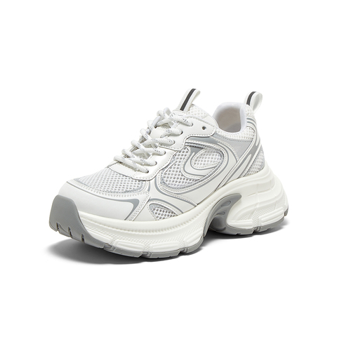 百思图2025夏季新款时尚街头潮流老爹鞋厚底女休闲鞋B6185BM5