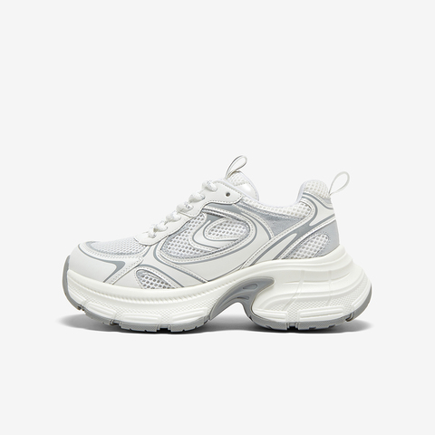 百思图2025夏季新款时尚街头潮流老爹鞋厚底女休闲鞋B6185BM5