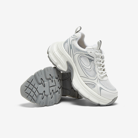 百思图2025夏季新款时尚街头潮流老爹鞋厚底女休闲鞋B6185BM5