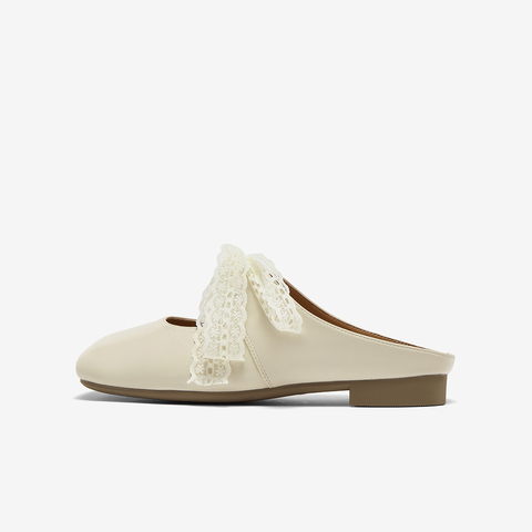 百思图2025夏新款商场同款时尚简约穆勒拖方头粗跟女拖鞋F5192BH5