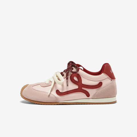 百思图2025夏季新款时髦复古街头运动德训鞋平跟女休闲鞋A1825BM5