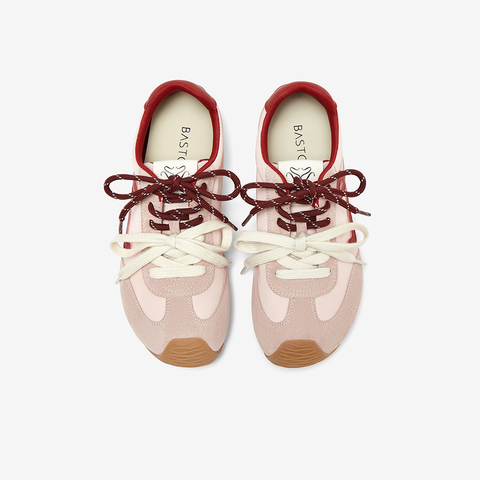 百思图2025夏季新款时髦复古街头运动德训鞋平跟女休闲鞋A1825BM5