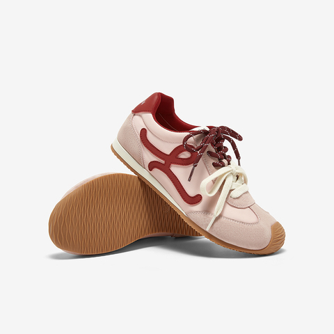 百思图2025夏季新款时髦复古街头运动德训鞋平跟女休闲鞋A1825BM5