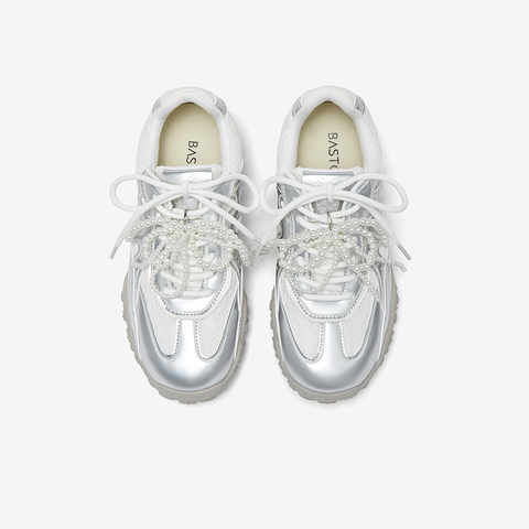 百思图2025夏季新款时尚街头复古运动德训鞋厚底女休闲鞋A2077BM5