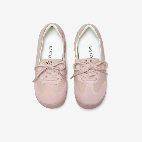 百思图2025夏季新款商场同款简约复古德训鞋平跟女休闲鞋D3066BA5