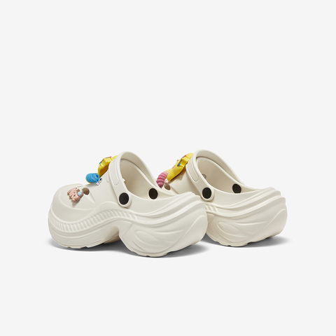 百思图2025夏季新款时尚潮流街头休闲洞洞鞋厚底女拖鞋X0022BH5