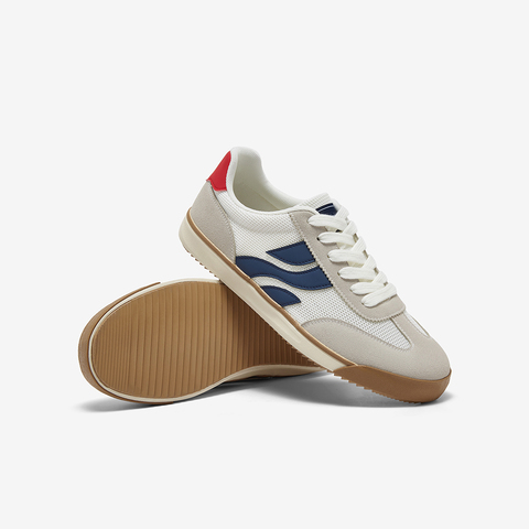 百思图2025夏季新款时尚复古运动德训鞋平跟圆头男休闲鞋J2507BM5