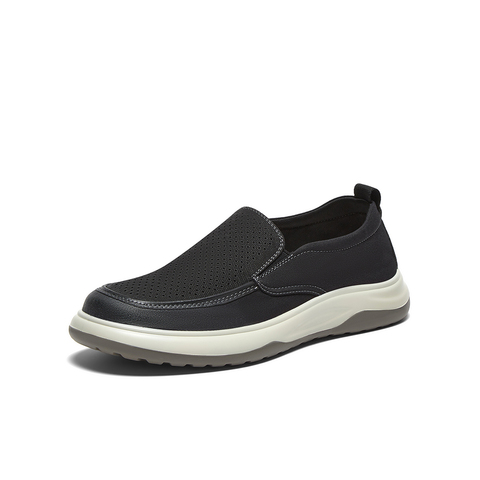 百思图2025夏季新款商场同款简约时尚布鞋厚底男休闲鞋29591BM5