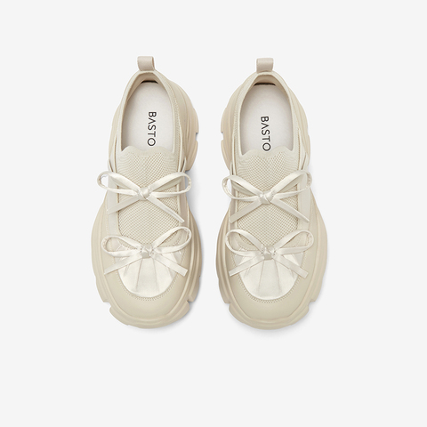 百思图2025夏季新款商场同款时尚厚底增高老爹鞋女休闲鞋UTJ01BM5