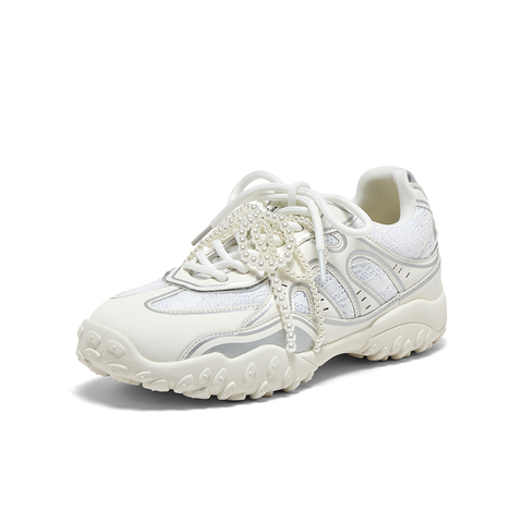 百思图2025夏季新款时尚街头复古运动德训鞋厚底女休闲鞋A2077BM5