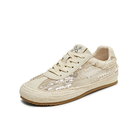 百思图2025夏新款渔夫鞋商场同款简约时尚复古平跟女单鞋B0058BM5