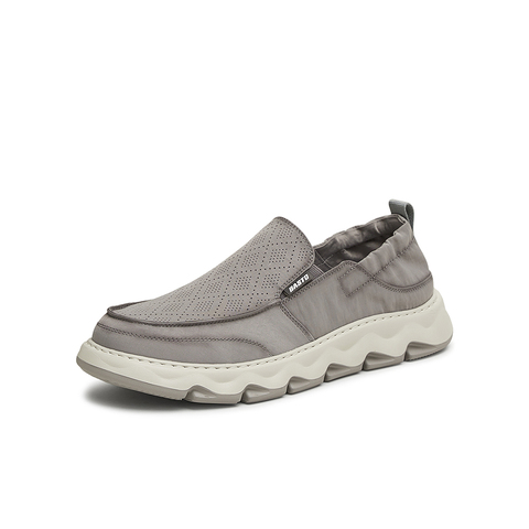 百思图2025夏季新款商场同款简约通勤布鞋厚底男休闲鞋51231BM5