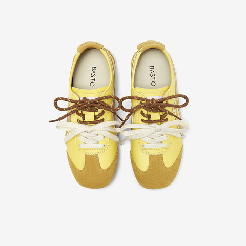 百思图2025夏季新款时尚复古户外运动德训鞋平跟女休闲鞋A1625BM5