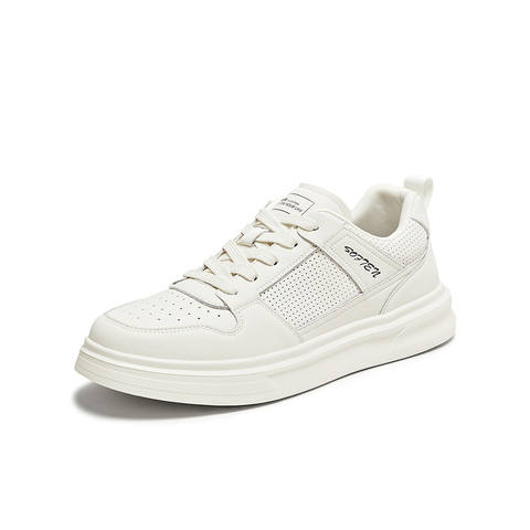 百思图2025夏季新款时尚户外运动板鞋厚底圆头男休闲鞋E3091BM5