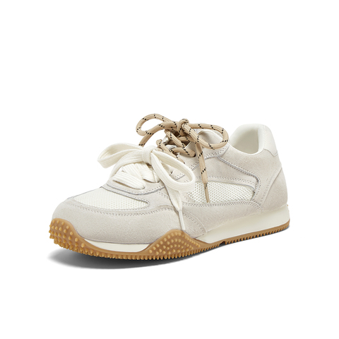 百思图2025夏季新款简约户外运动厚底圆头女休闲鞋E5517BM5