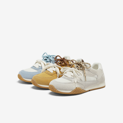 百思图2025夏季新款简约户外运动厚底圆头女休闲鞋E5517BM5