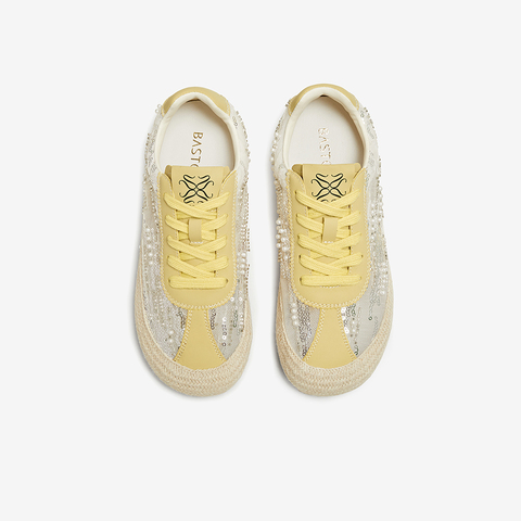 百思图2025夏新款渔夫鞋商场同款简约时尚复古平跟女单鞋B0058BM5