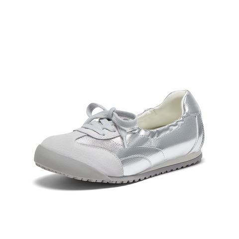 百思图2025夏季新款商场同款简约复古德训鞋平跟女休闲鞋D3066BA5