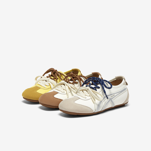 百思图2025夏季新款时尚复古户外运动德训鞋平跟女休闲鞋A1625BM5