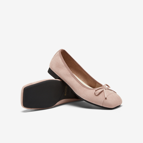 百思图2025秋季新款简约时尚蝴蝶结浅口方头女单鞋B2700CQ5