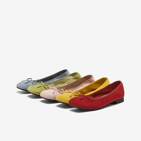 百思图2025秋季新款简约时尚蝴蝶结浅口方头女单鞋B2700CQ5