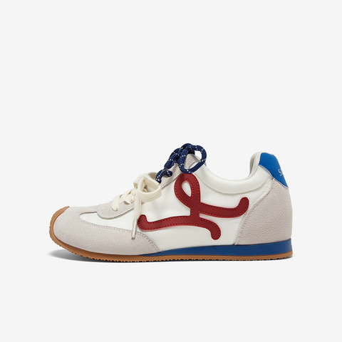 百思图2025秋季新款时尚复古街头运动德训鞋平跟女休闲鞋A1834CM5