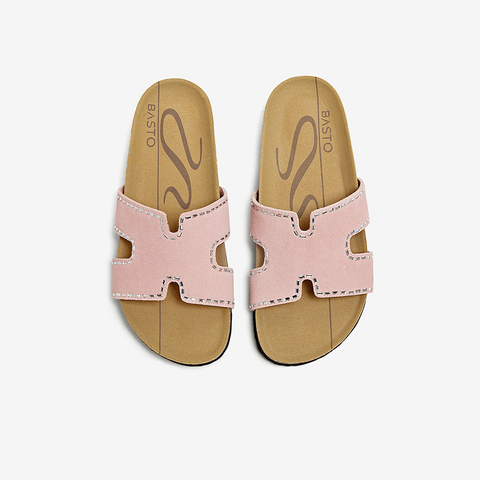 百思图2025夏季新款简约时尚户外休闲一字拖厚底女凉拖鞋BV261BT5