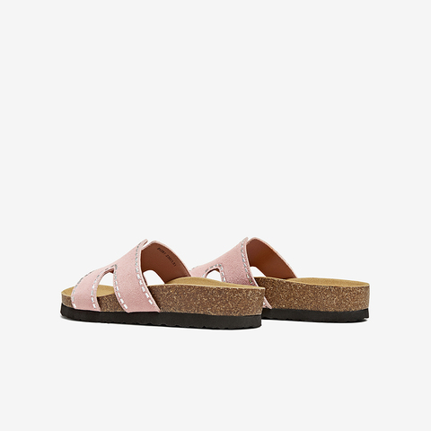 百思图2025夏季新款简约时尚户外休闲一字拖厚底女凉拖鞋BV261BT5