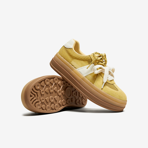 百思图2025夏季新款时尚街头运动复古德训鞋厚底女休闲鞋D3083BM5