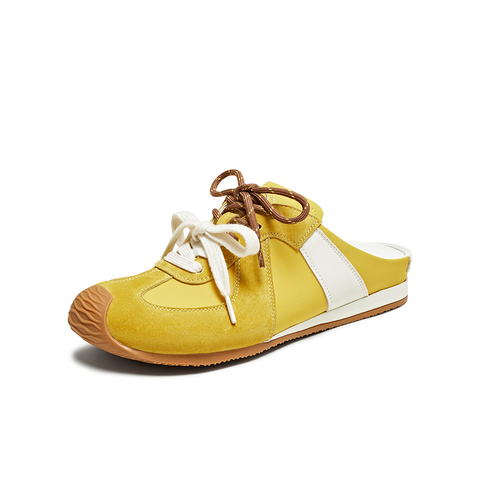 百思图2025夏季新款时尚复古运动休闲穆勒拖厚底女拖鞋E5609BH5