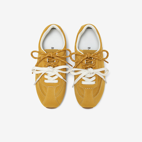 百思图2025秋季新款时尚复古运动德训鞋平跟女休闲鞋D3155CM5