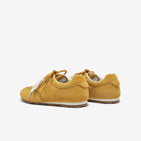 百思图2025秋季新款时尚复古运动德训鞋平跟女休闲鞋D3155CM5