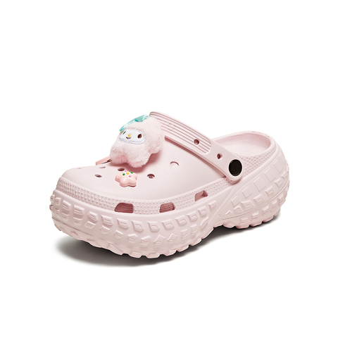 百思图2025夏季新款时尚潮流街头休闲洞洞鞋厚底女凉鞋X0007BH5