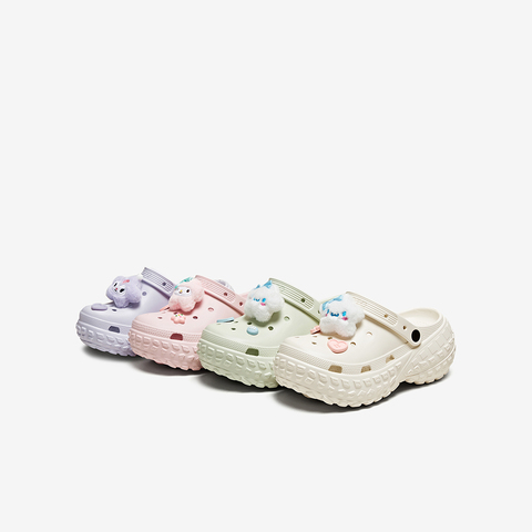 百思图2025夏季新款时尚潮流街头休闲洞洞鞋厚底女凉鞋X0007BH5