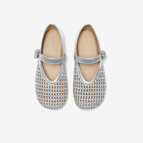 百思图2025夏季新款时尚简约通勤玛丽珍鞋平跟圆头女单鞋W5691BQ5