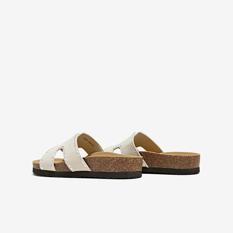 百思图2025夏季新款简约时尚户外休闲一字拖厚底女凉拖鞋BV261BT5