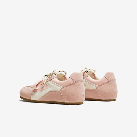 百思图2025春季新款商场同款复古运动德训鞋平跟女休闲鞋A1915AM5