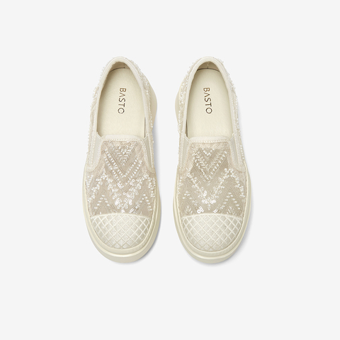 百思图2025夏季新款时尚复古休闲渔夫鞋厚底圆头女单鞋B7809BA5