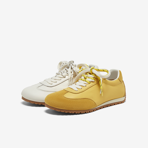 百思图2025秋季新款商场同款简约复古德训鞋女休闲鞋I5755CM5