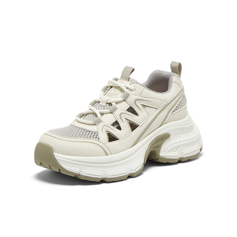 百思图2025夏季新款时尚厚底增高运动老爹鞋潮流女休闲鞋D5809BM5