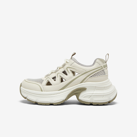 百思图2025夏季新款时尚厚底增高运动老爹鞋潮流女休闲鞋D5809BM5