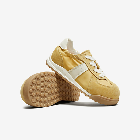 百思图2025秋季新款商场同款时尚复古德训鞋厚底女休闲鞋D3165CM5