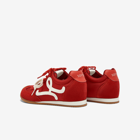 百思图2025秋季新款时尚复古街头运动德训鞋平跟女休闲鞋A1834CM5