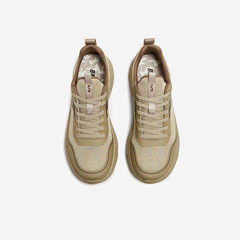 百思图2025夏季新款时尚简约户外运动厚底圆头男休闲鞋D6753BM5