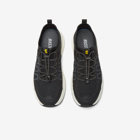 百思图2025夏季新款时尚户外潮流运动厚底男休闲鞋B2010BL5