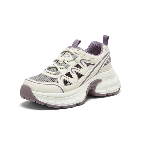 百思图2025夏季新款时尚厚底增高运动老爹鞋潮流女休闲鞋D5809BM5