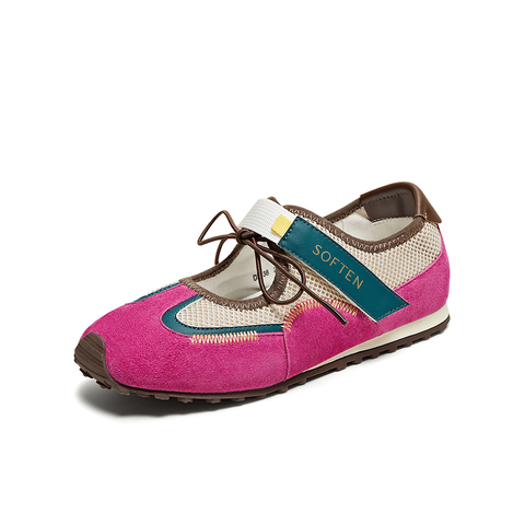 百思图2025秋季新款时尚复古休闲玛丽珍芭蕾舞鞋女单鞋D3138CM5