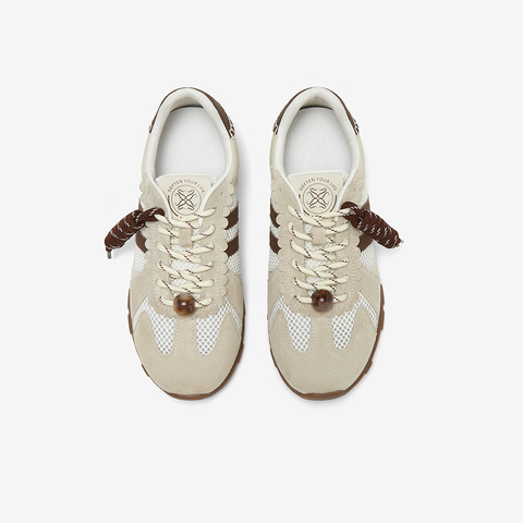 百思图2025秋季新款时尚潮流街头复古德训鞋平跟女休闲鞋D3106CM5